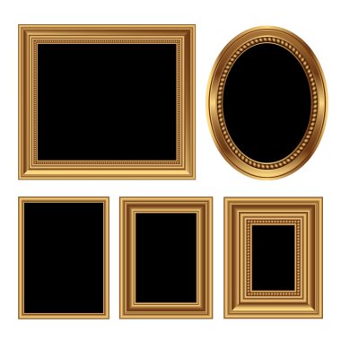 Antique picture frames clipart