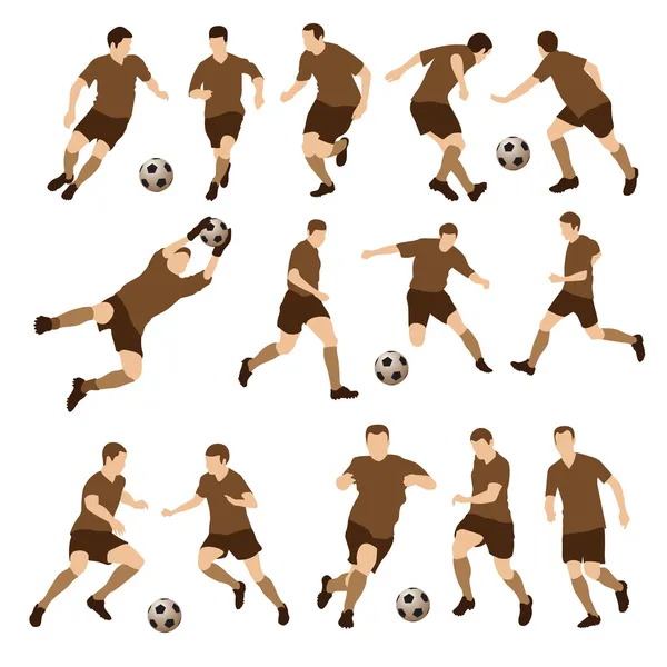 Joueurs de football — Image vectorielle