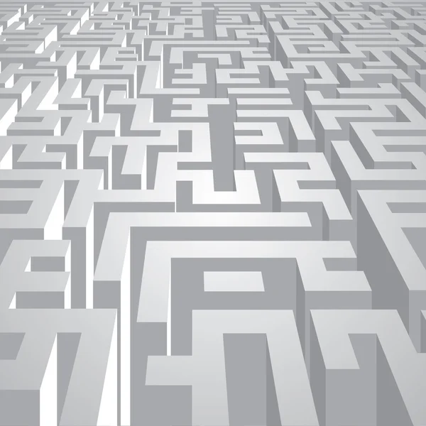 Gecompliceerde labyrint gangen — Stockvector