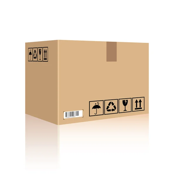 Caja de cartón — Vector de stock