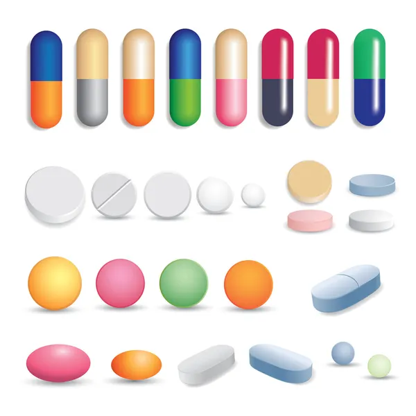 Tabletten en capsules — Stockvector