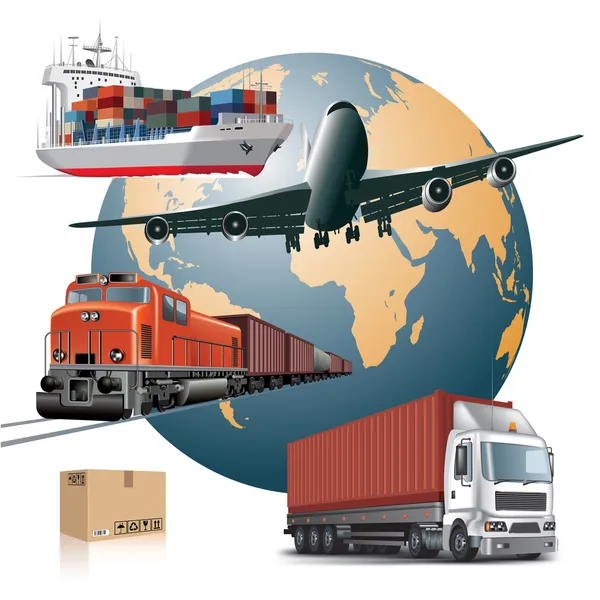 Cargo transport — Stock Vector