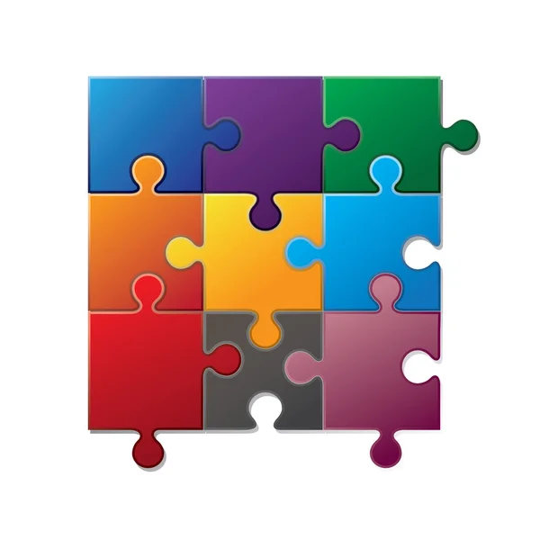 Kleurrijke puzzel — Stockvector