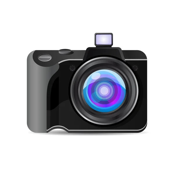 Ícone da câmera preta — Vetor de Stock