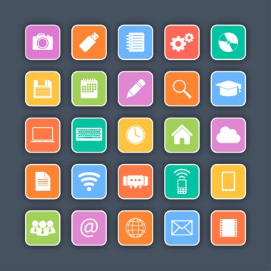 düz vektör ikonlar