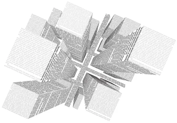 Gratte-ciels de colonnes de journaux — Image vectorielle