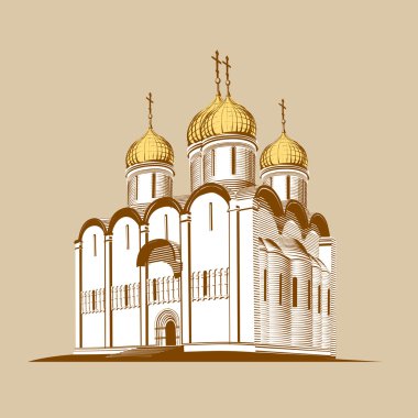 Orthodox vector church clipart