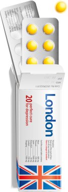 antidepresan tablet ambalaj.
