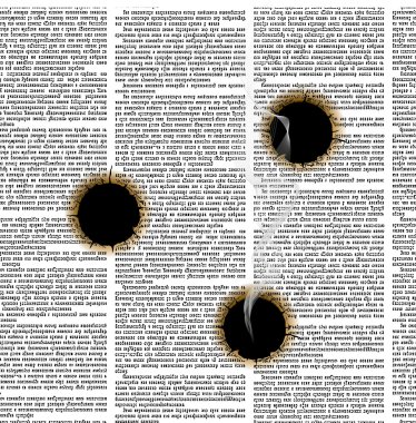 newspape kurşun delikleriyle desen