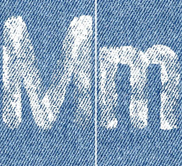 vektör harf ve rakam denim m