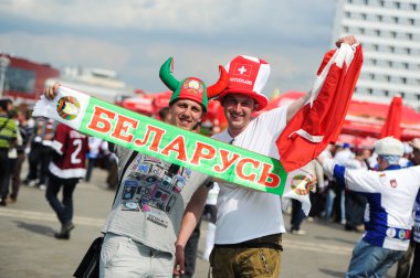 Minsk, Beyaz Rusya - 10 Nisan 2014: Dünya Basketbol Şampiyonası