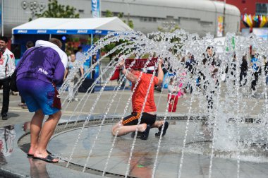 Minsk, Beyaz Rusya - 10 Nisan 2014: Dünya Basketbol Şampiyonası