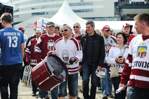 MINSK, BELARUS - 10 DE MAYO DE 2014: El Campeonato Mundial de Hockey sobre Hielo — Foto de Stock