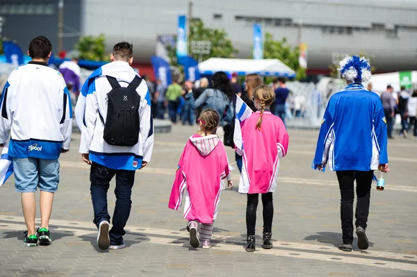 Minsk, Wit-Rusland - 10 mei 2014: het Wereldkampioenschap ijshockey — Stockfoto