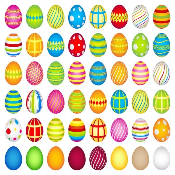 48 रंगीत इस्टर अंडी — स्टॉक फोटो, इमेज