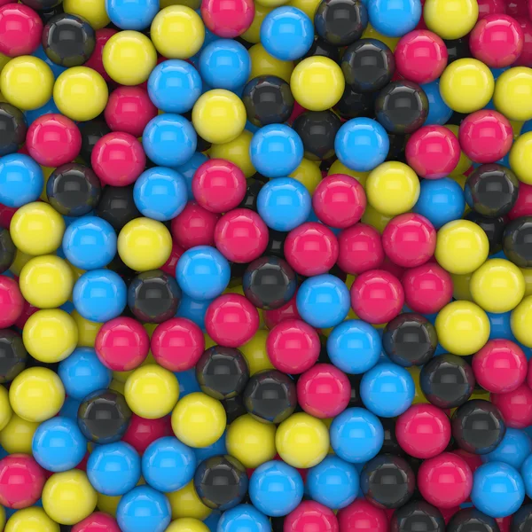 3D - CMYK Balls 1 — Stock Photo, Image