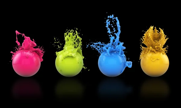 3D - las bolas de pintura 2 —  Fotos de Stock
