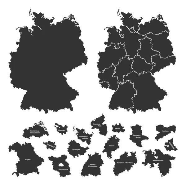 Detalhes do mapa alemão — Fotografia de Stock