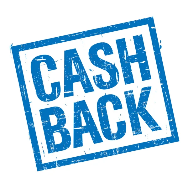 Cash back stamp in blue — Stock Photo, Image