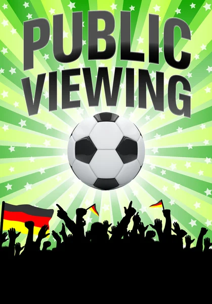 Public Viewing Flyer - grün — Stockfoto