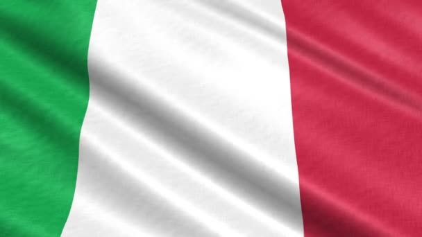 Una bandera de Italia en el viento — Vídeos de Stock