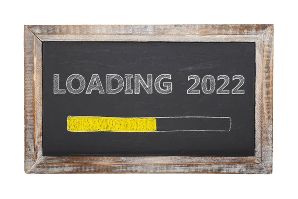 2022 Mesajlı Karatahta Yeni Yıl Konsepti 2022 Yılını Temsil Ediyor — Stok fotoğraf