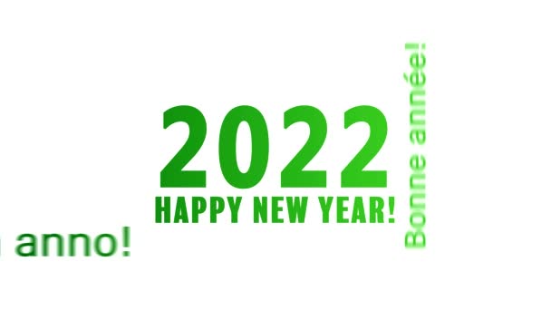 클라우드의 애니메이션 메시지의 새해를 언어로 2022 새로운 나타낸다 — 비디오