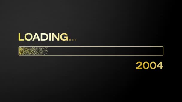 Video Animation Loading Bar Gold Message Loading 2022 Dark Background — Stock Video
