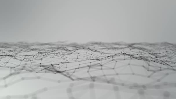 Animation Vidéo Structure Abstraite Connexion Réseau Arrière Plan Numérique Avec — Video