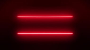 Video animation of glowing neon lines in red. - Abstract background - seamless loop