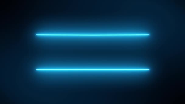 Video Animation Glowing Neon Lines Blue Abstract Background Seamless Loop — Vídeos de Stock