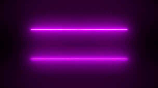 Video Animation Glowing Neon Lines Magenta Abstract Background Seamless Loop — Stock video