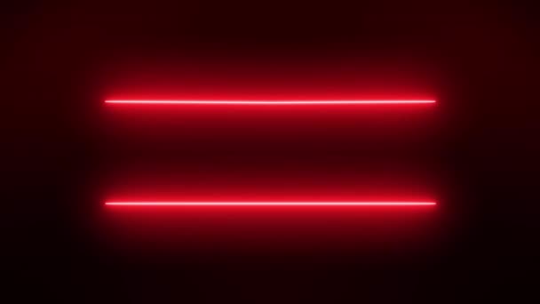 Video Animation Glowing Neon Lines Red Abstract Background Seamless Loop — Stock Video