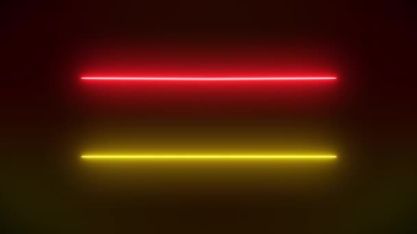 Video Animation Glowing Neon Lines Red Orange Abstract Background Seamless — Video