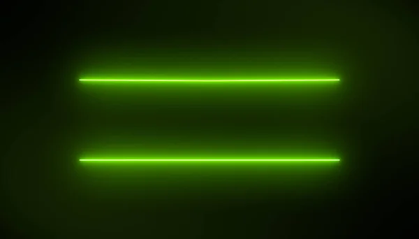 Illustation of glowing neon lines in green. - Abstract background