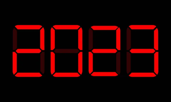 Digital Display Visar Datum För Det Nya Året 2023 Rött — Stockfoto