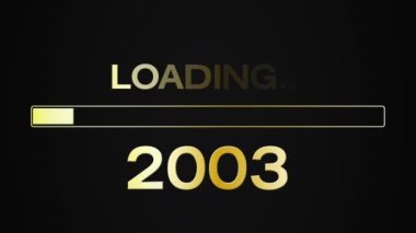 Koyu arkaplan üzerine 2023 sayılı mesajın altın külçe olarak yüklendiği video animasyonu - yeni yıl konsepti - 2023 yılını temsil ediyor..