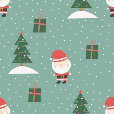 Noel ve Yeni Yıl sembolleri elle çizilmiş pürüzsüz desenler. Hoş bir iz. Dijital kağıt. Tasarım ögesi.