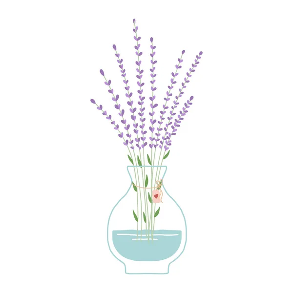 Hermosa Composición Flor Con Hojas Tallo Aislado Blanco Plantas Con — Vector de stock