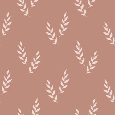 Organik motif botanik motif arka planı. Vektörsüz desen