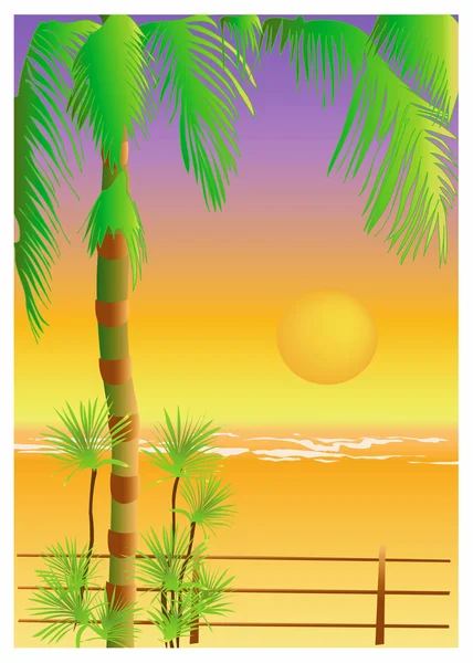 Sunset — Stock Vector