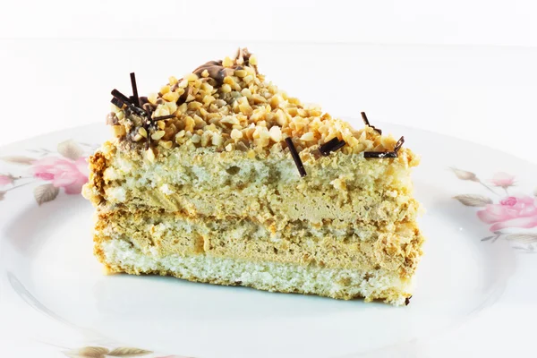 Torta di noci con una briciola di cioccolato — Foto Stock