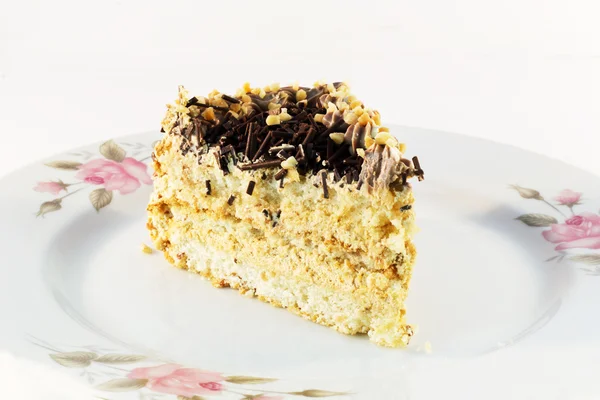 Torta di noci con una briciola di cioccolato — Foto Stock