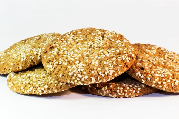 Oat cookies with sesame — Stock Photo, Image