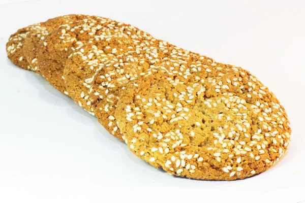 Oat cookies with sesame — Stock Photo, Image