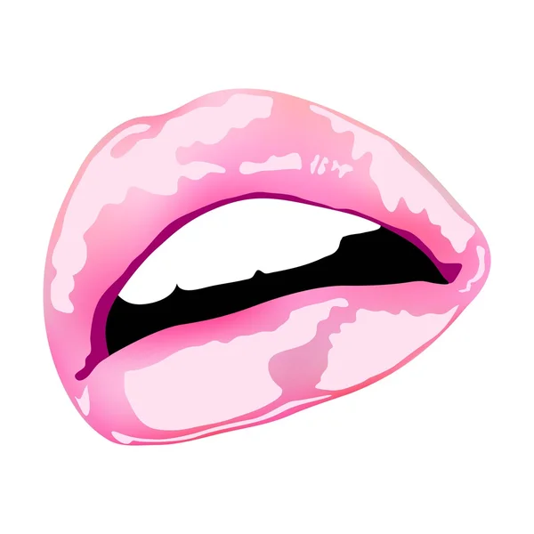 Пол губ розовый — стоковый вектор