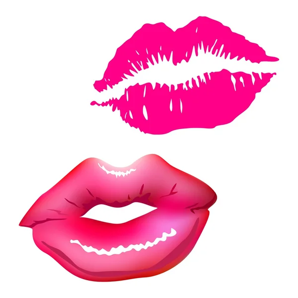 粉红色的嘴唇性 — 图库矢量图片