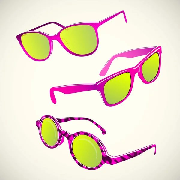 Color de gafas de sol — Vector de stock