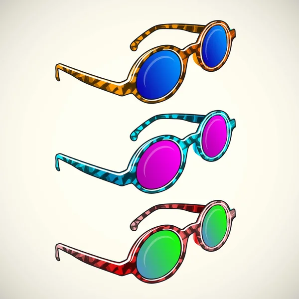 Couleur des lunettes de soleil — Image vectorielle