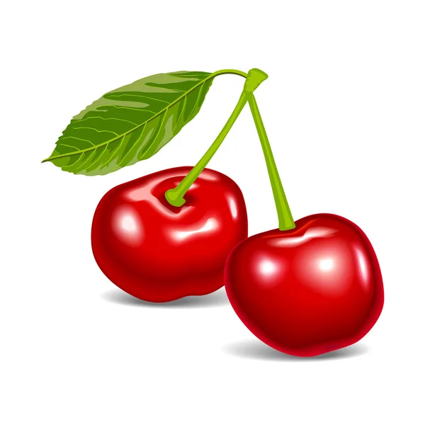 Cherry rode aroma voedsel fruit — Stockvector